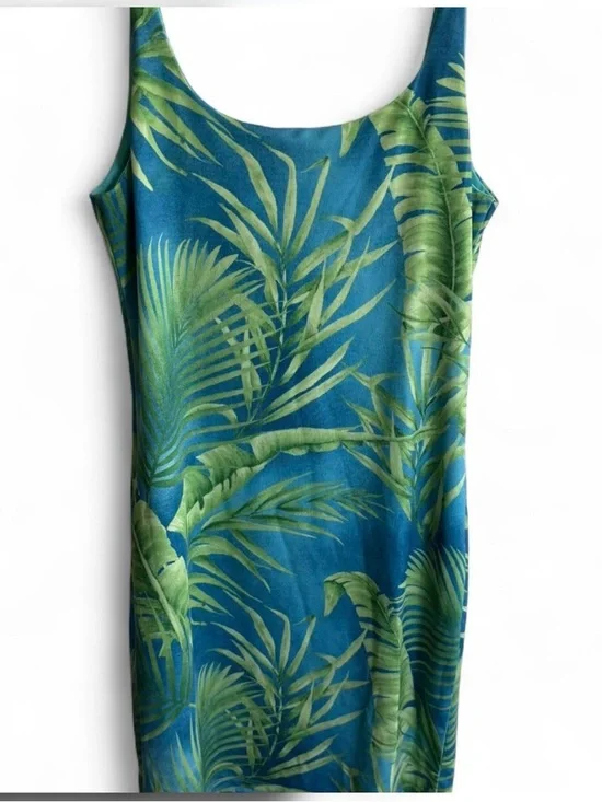 Forever 21 Blue and Green Tropical Leaf Cami - Picture 5 of 5